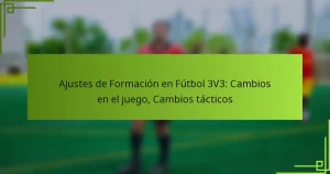Ajustes de Formación en Fútbol 3V3: Cambios en el juego, Cambios tácticos